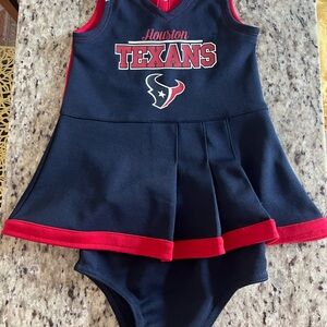 Girls 2T NFL Houston Texans Cheerleading Red and Blue Outfit GUC READ